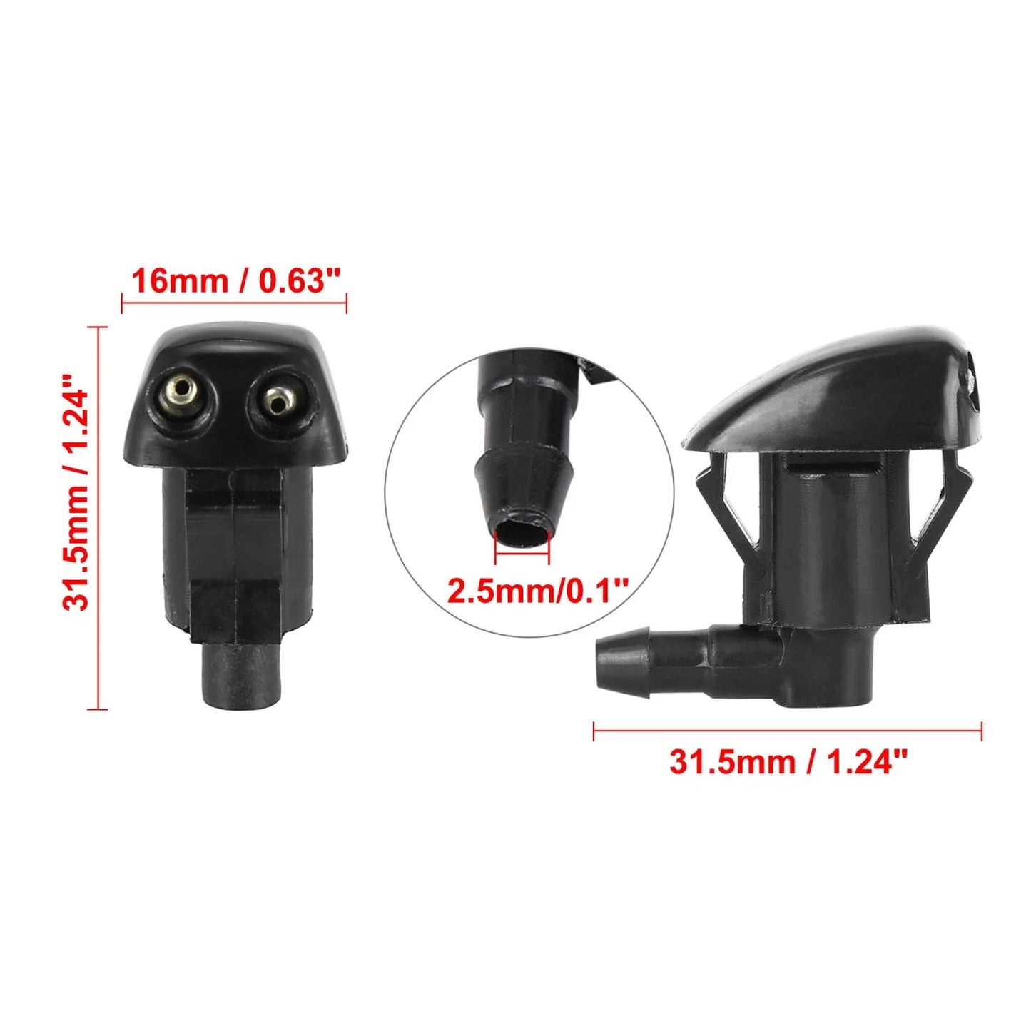 4pcs Front Windshield Washer Nozzle for Toyota Sienna Solara Corolla