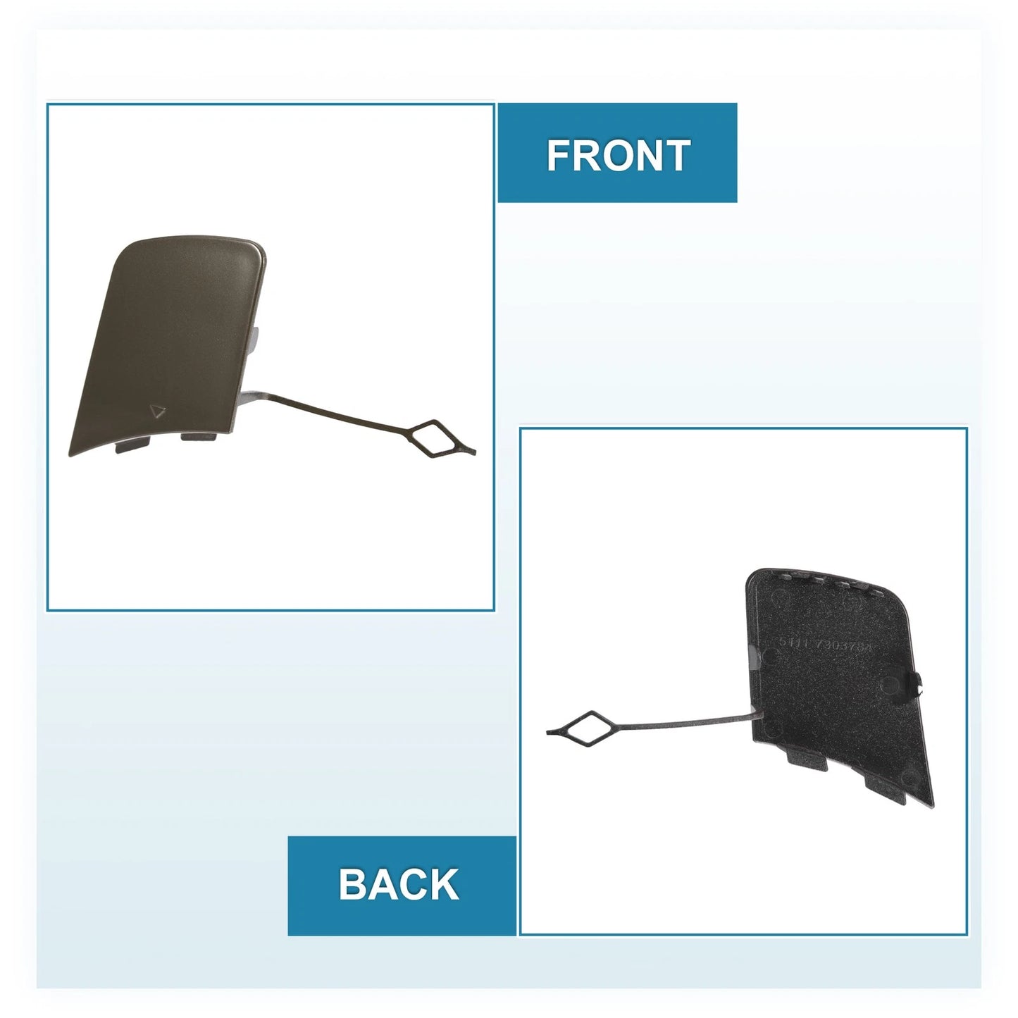 Front Bumper Tow Hook Cover for BMW X1 E84 (2012-2015) Brown