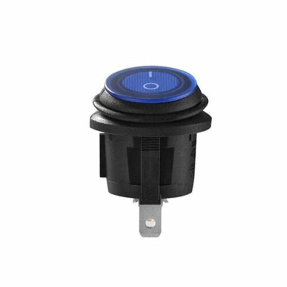 5x Round Switch Blue Light LED 12V for Car/Boat/Truck Rocker Toggle ON/OFF