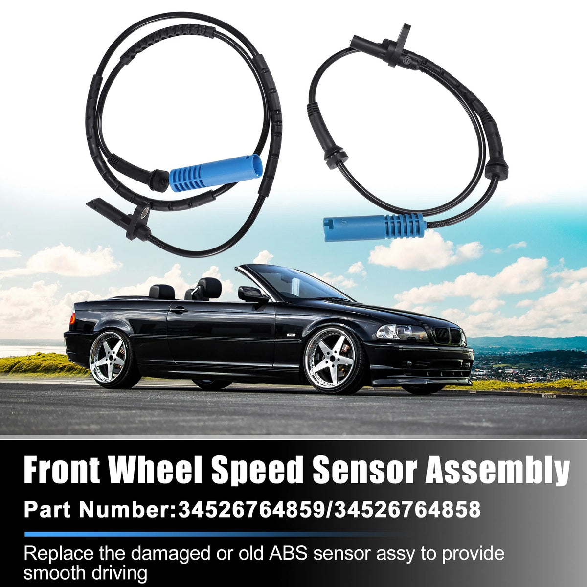 4 x ABS Wheel Speed Sensors for BMW 325xi (2006-2006)