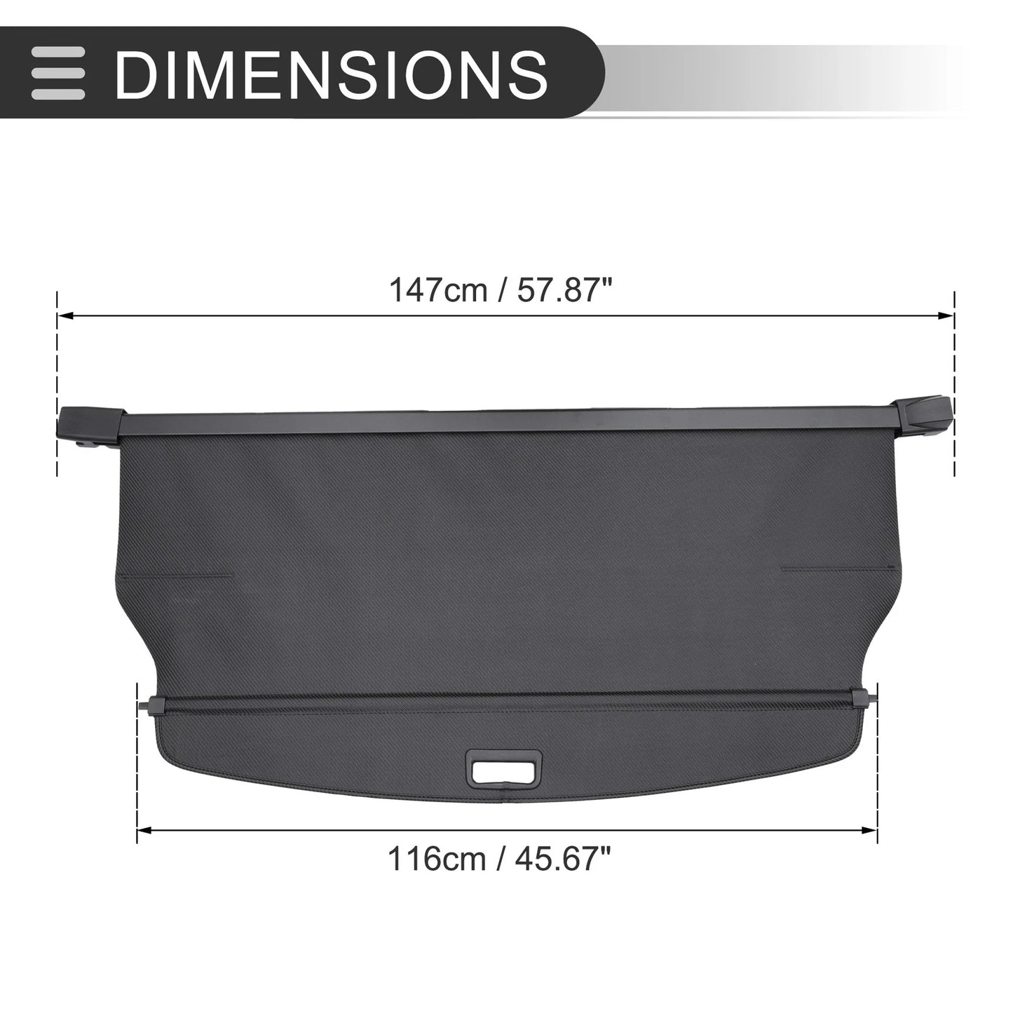 Retractable Cargo Cover for Jeep Grand Cherokee (2022-2024) Black Carbon Fiber