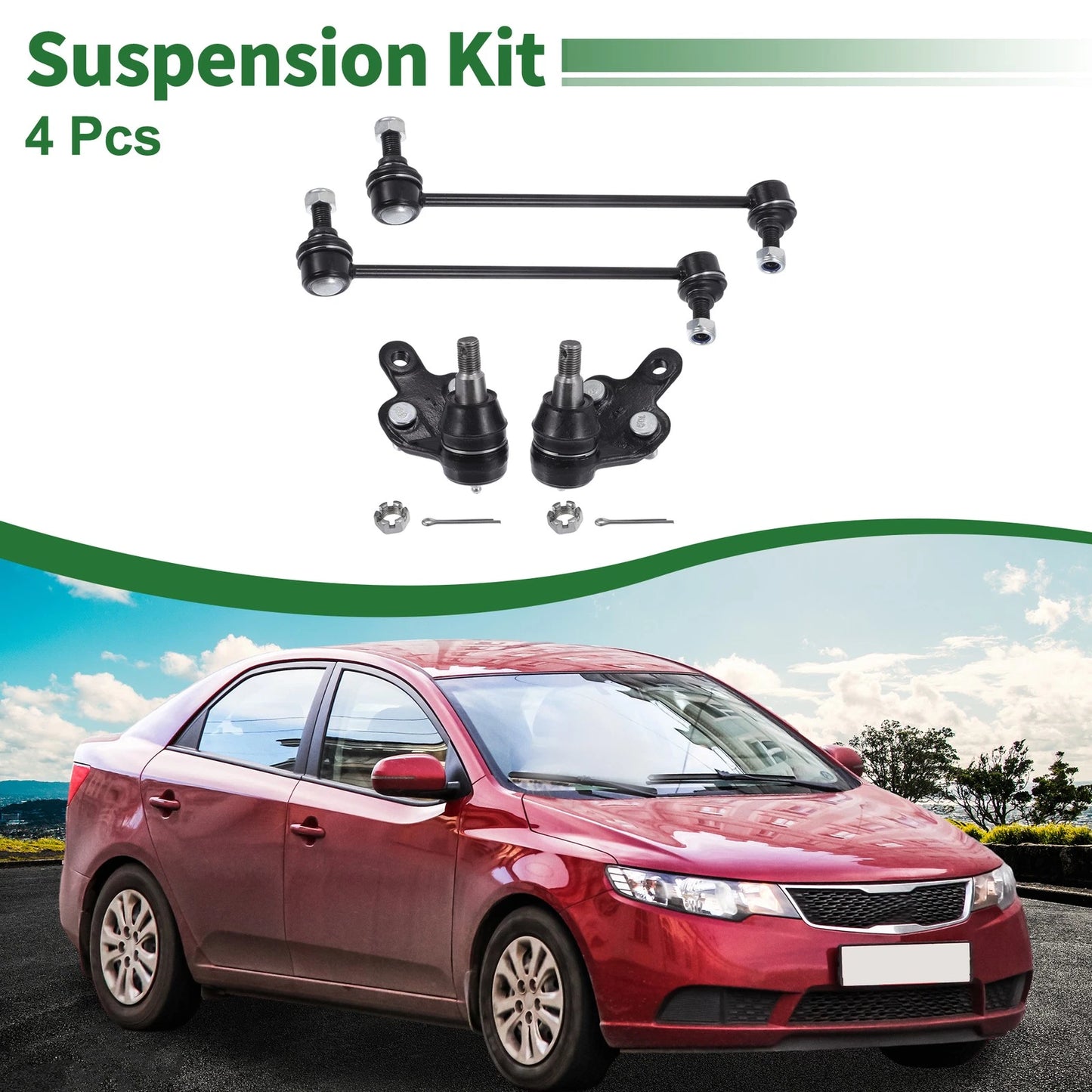 4x Front Suspension Kit Sway Bar Link Ball Joint for Toyota Sienna