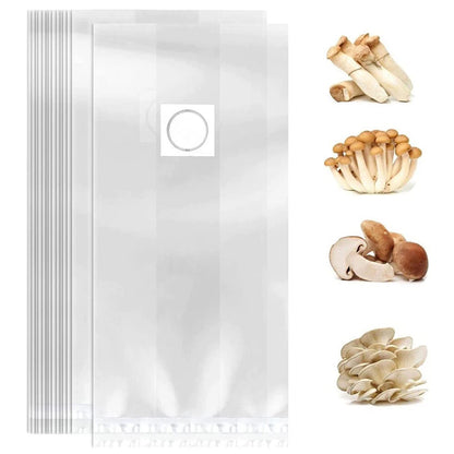 50 x Breathable Mushroom Growing Bags - Autoclavable, Tear Resistant