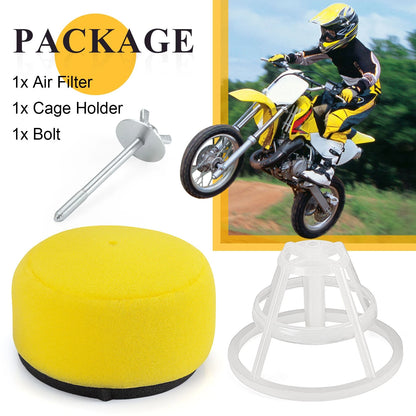 Air Filter + Cage + Bolt for Kawasaki KX65 2000-2024 / Suzuki RM65 2003-2005