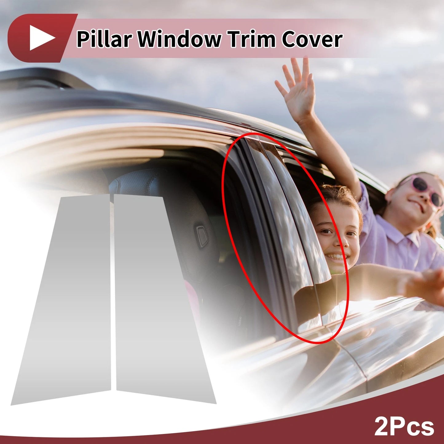 Front Rear Door Window Trim for BMW i4 (2022-2024) Silver Tone 2 x Pieces