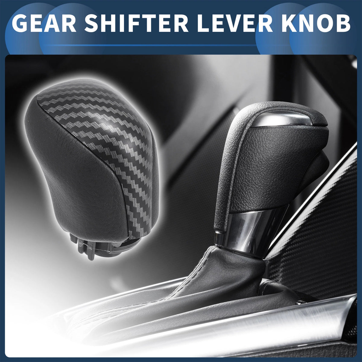 Automatic Gear Shifter Knob for Toyota Mark X Reiz 2010-2017 Black Leather