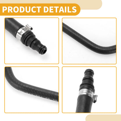Vent Line Hose for Mercedes-Benz E350 3.5L 2010-2016 (A2125010525) Rubber Black