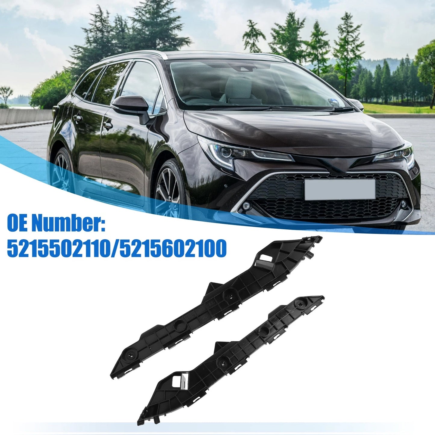 Pair Left Right Side Rear Bumper Bracket for Toyota