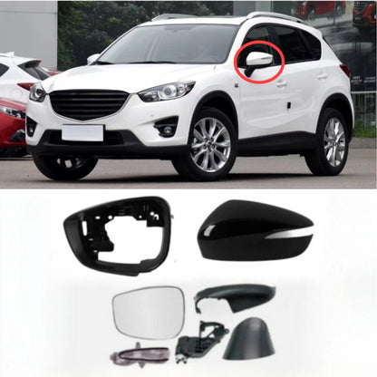 Side Mirror Cover Lamp Lens Mirror Frame Lower Base Cap for Mazda CX5 (2015-2016)