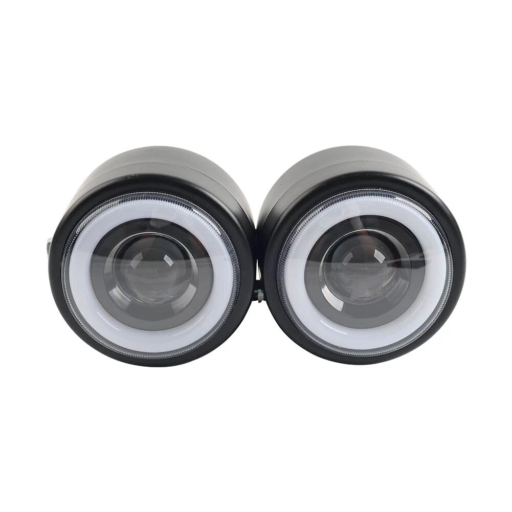 White Twin Headlight Dual Lamp for Harley Street Fighter (2014-2023)