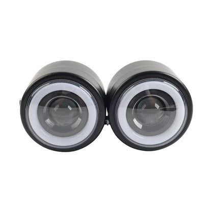 White Twin Headlight Dual Lamp for Harley Street Fighter (2014-2023)