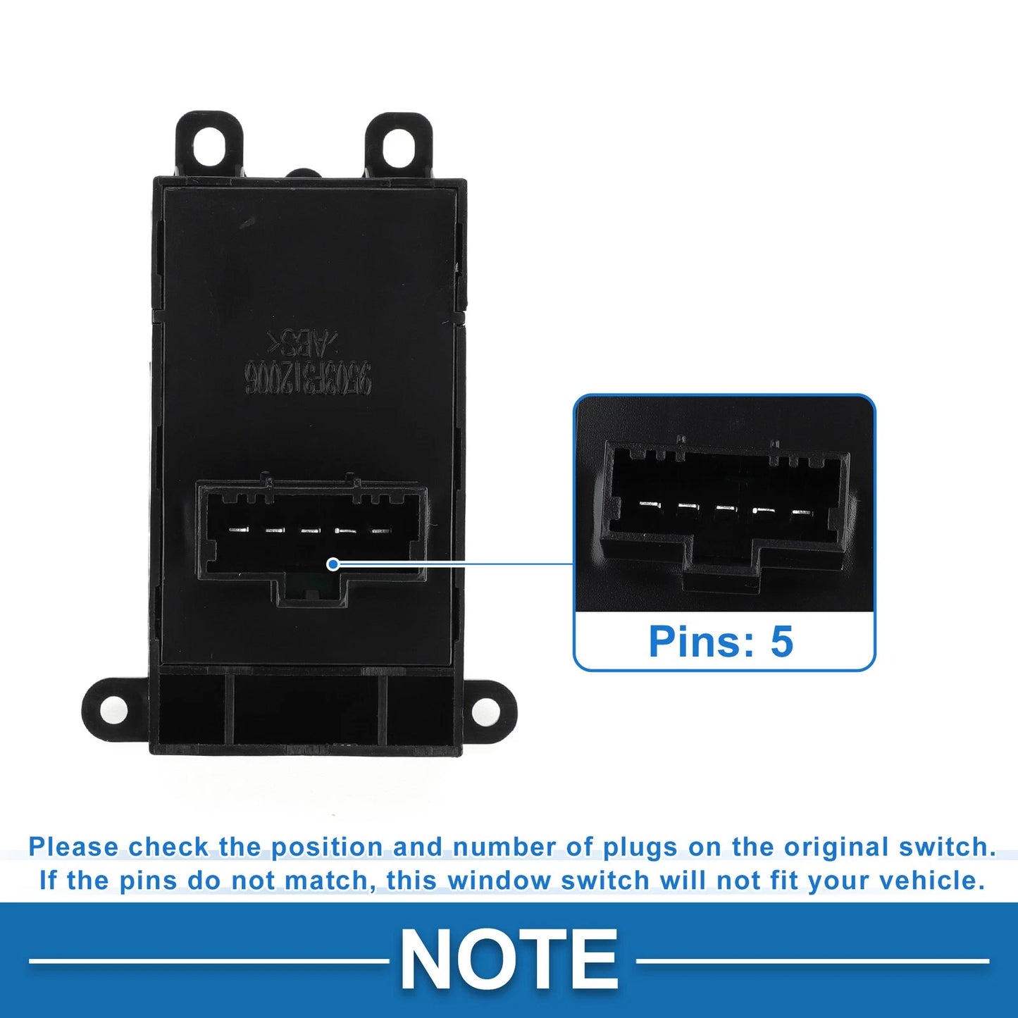 Passenger Side Power Window Switch for Honda City Civic (2006-2011)