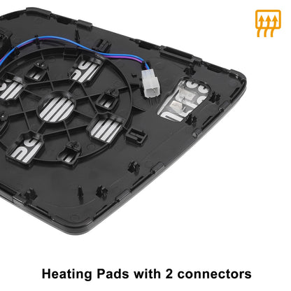 Left Right White Mirror Glass w/ Back Heated for Toyota Model