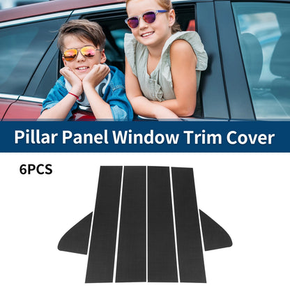 6 x Car Pillar Window Trim Cover Carbon Fiber for GMC Sierra 1500 (2019-2024)