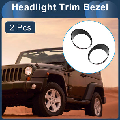 2 x Front Left & Right Headlight Trim Bezels for Jeep Wrangler (2024)