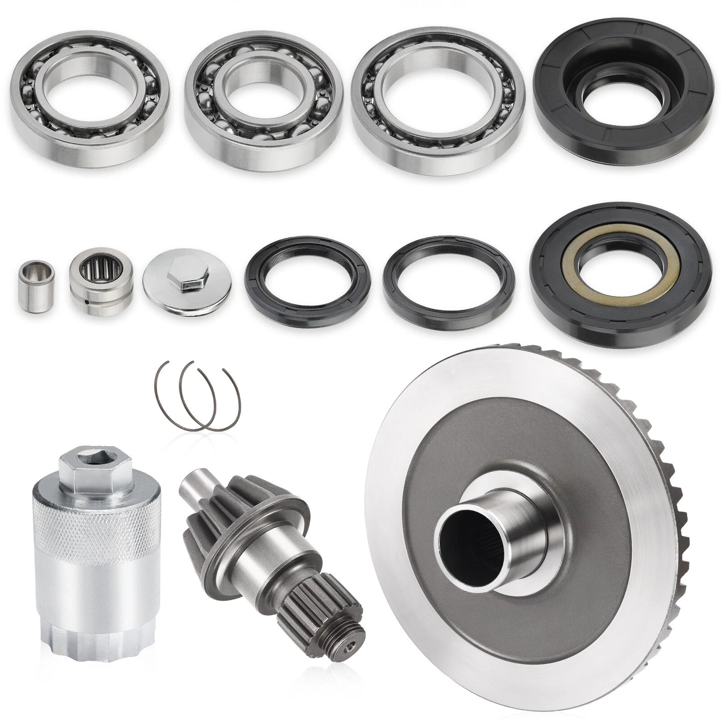Rear Diff Ring & Pinion Gear with Nut Tool for Honda Rancher TRX400 (2004–2007)