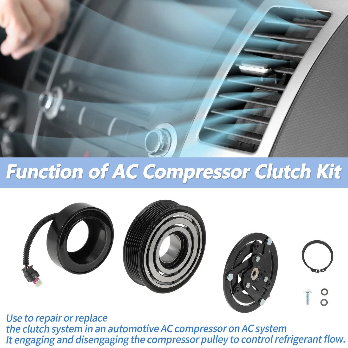 AC Compressor Clutch Kit for Honda Civic (2016-2021) 2.0L