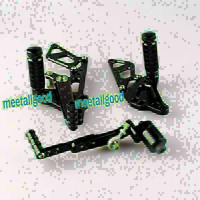 Black Rearset Foot Pegs for Suzuki GSXR600 GSXR750 (2011-2023)