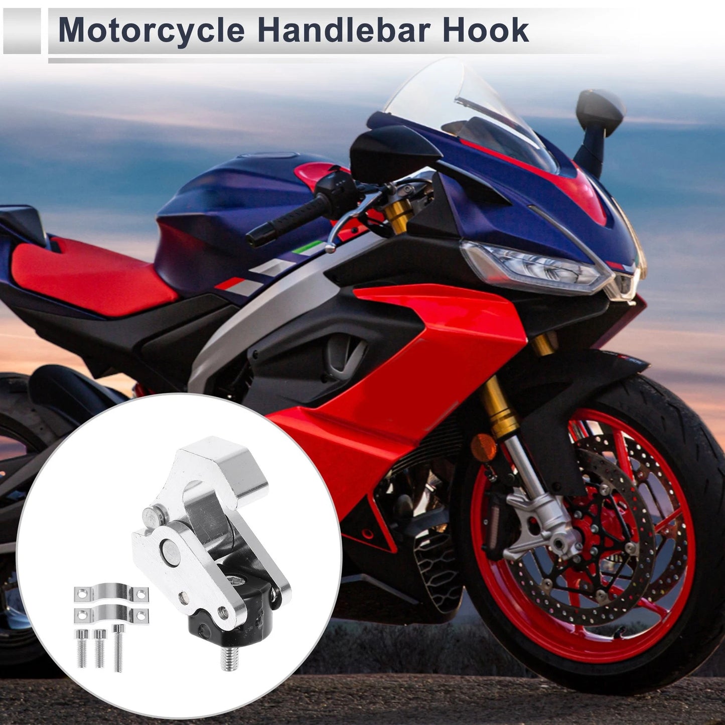 Square Aluminum Alloy Hanging Hook 1 x Set for Motorcycle