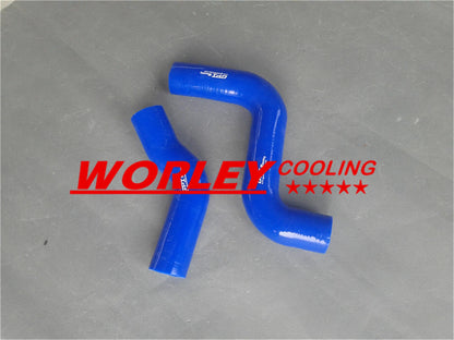 Aluminum Radiator + Shroud + Blue Hose for Hilux Surf KZN130 1KZ-TE (1993-1995)