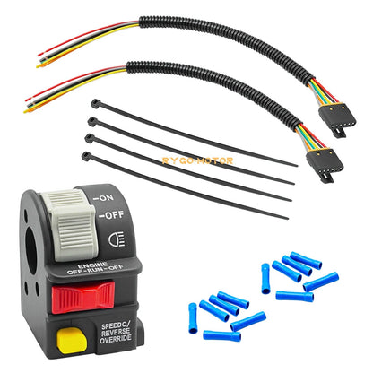 Handlebar Switch &Pigtail Harness Kit for Polaris Scrambler 500 Trail Blazer 250