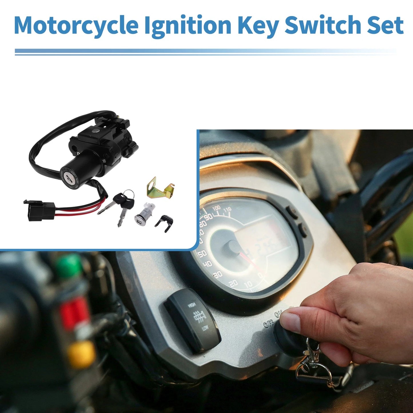 Ignition Key Switch for Honda CBR300RA (2017-2018) - 1 Set