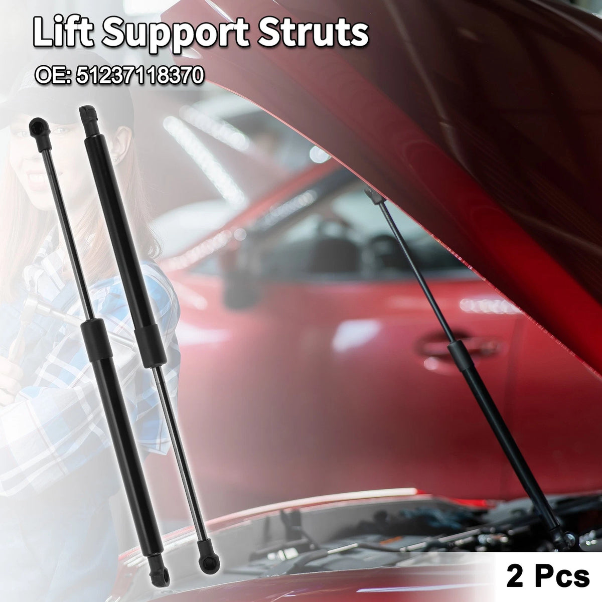 Hood Lift Supports 2 x Struts for BMW 135i Convertible/Coupe (2008-2013)