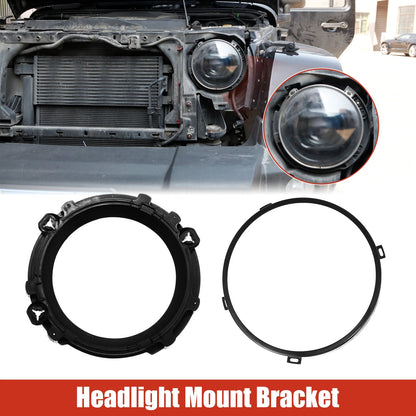 7 Inch Round Retaining Bracket Ring Set for Jeep TJ (1997-2006)