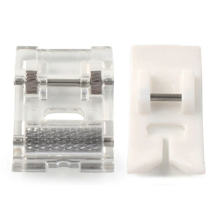 2 x Roller Presser Foot & Non-Stick Zigzag Foot for Brother Singer