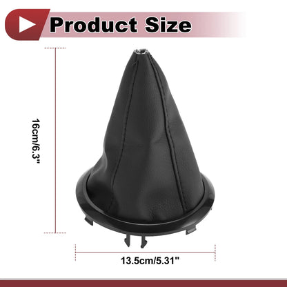 Car Gear Shift Stick Gaiter for Suzuki Swift (2005-2010) Black Faux Leather