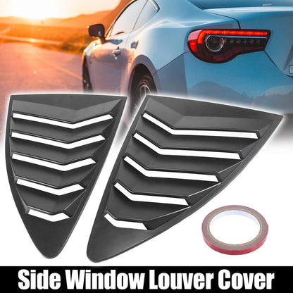 1 Pair Rear Side Window Louvers Cover Matte Black for Toyota 86 (2013–2021)