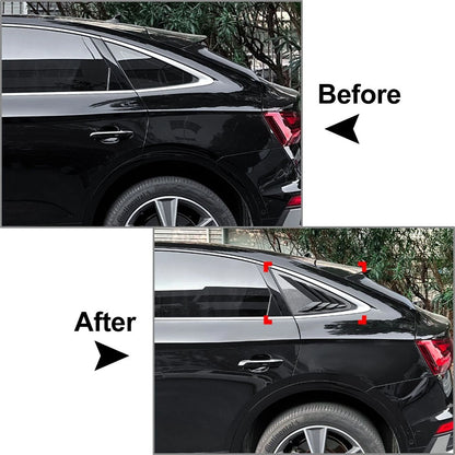 Glossy Black Rear Window Louvers Cover Trim for Audi Q5 (2018-2024)