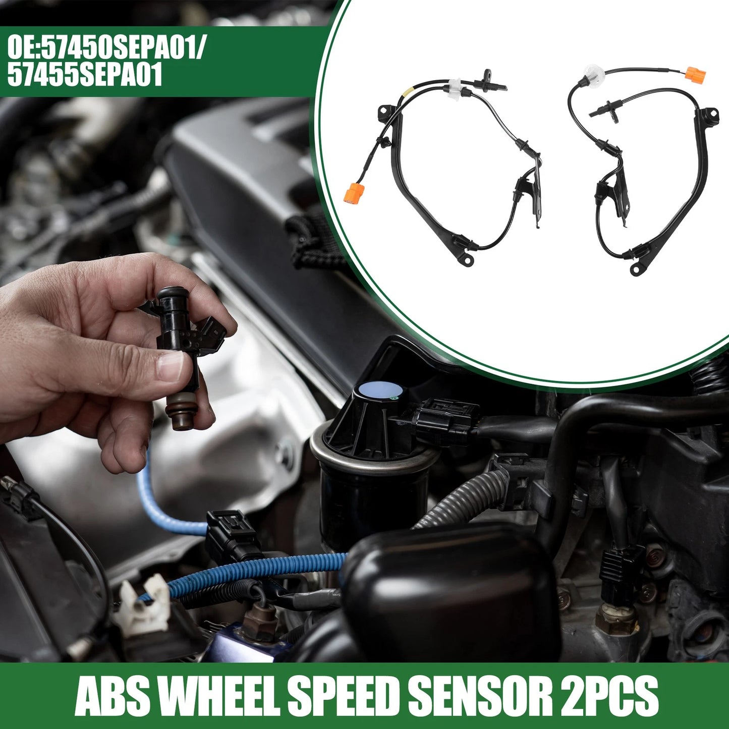 ABS Speed Sensor Front Left & Right for Acura TL (2004 - 2008)