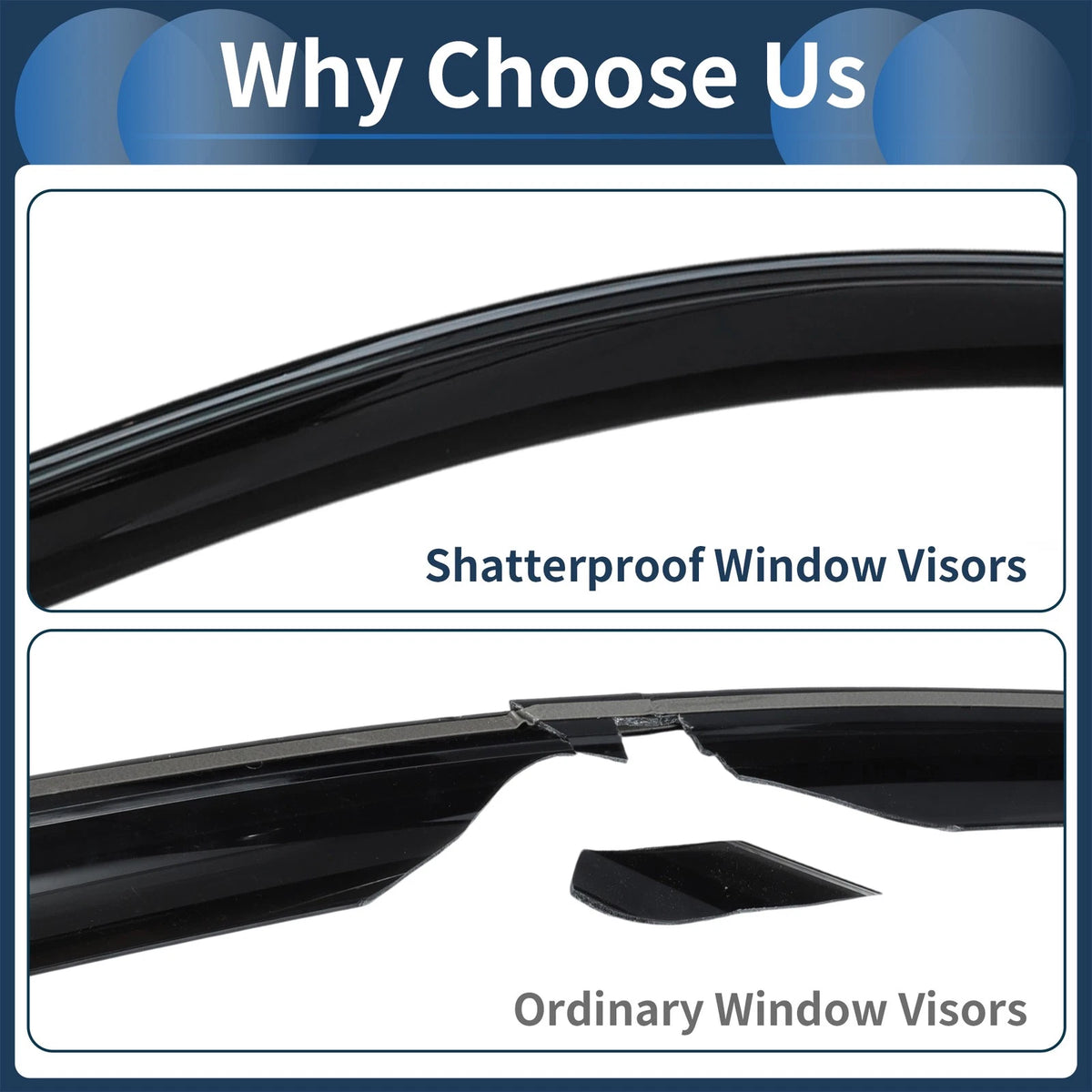 Window Deflectors for Chevrolet Trailblazer Side Vent Visors Black (2021-2021)