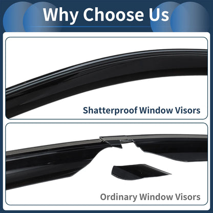 Window Deflectors for Chevrolet Trailblazer Side Vent Visors Black (2021-2021)