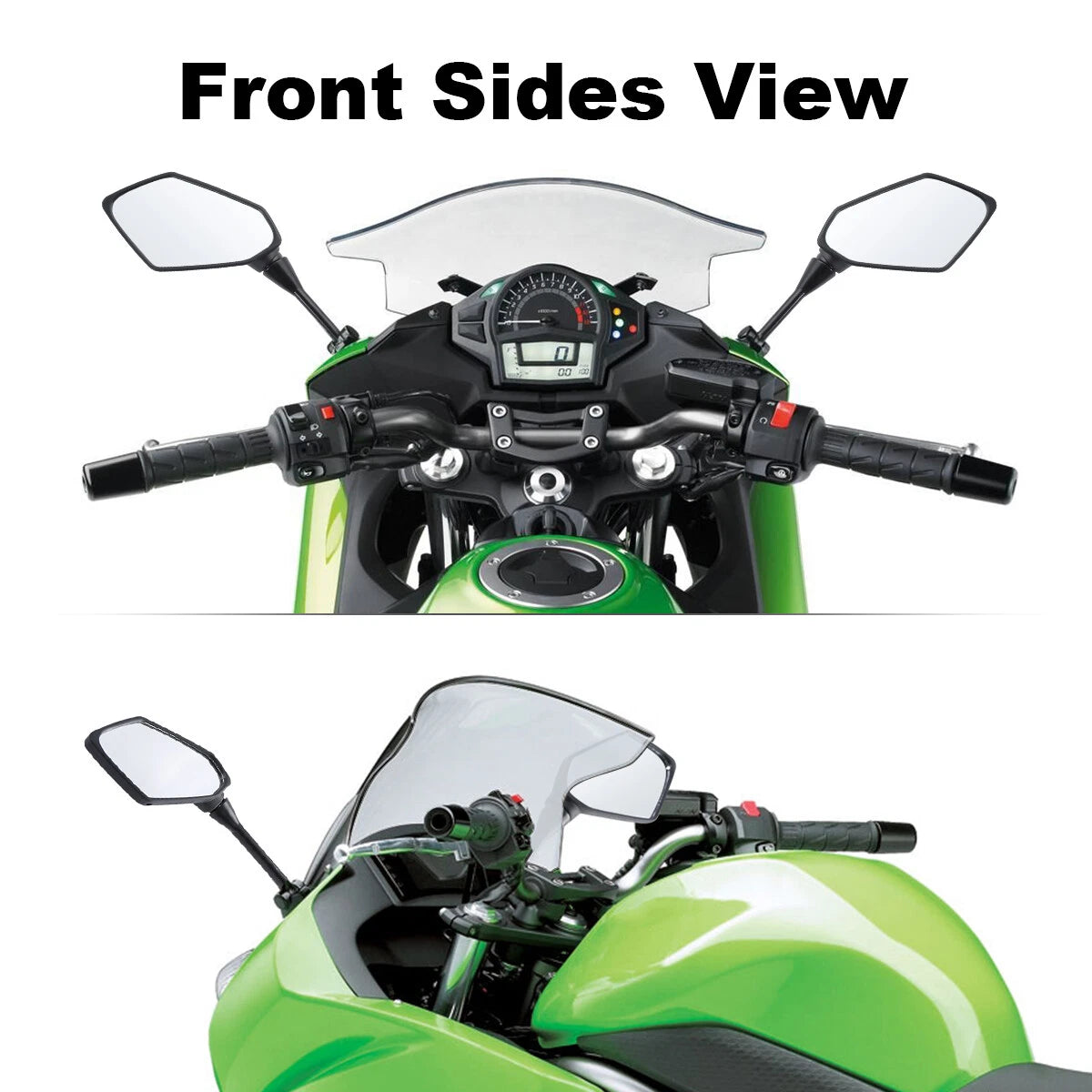 Rearview Side Mirrors for Kawasaki Ninja 650R, Z1000SX (2009-2016, 2011-2014)