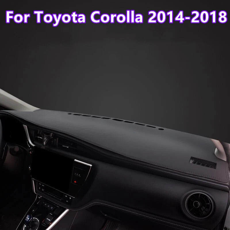Leather Dashboard Dash Cover Protector Pad Mat for Toyota Corolla (2014–2018)