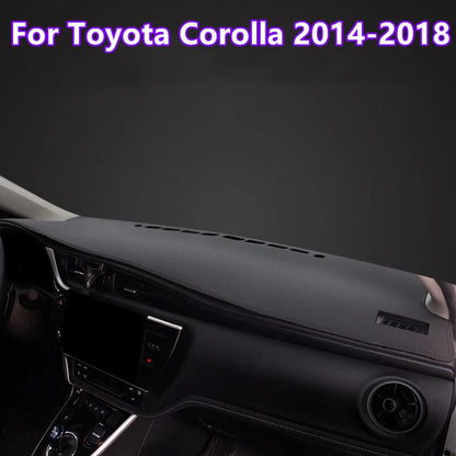 Leather Dashboard Dash Cover Protector Pad Mat for Toyota Corolla (2014–2018)