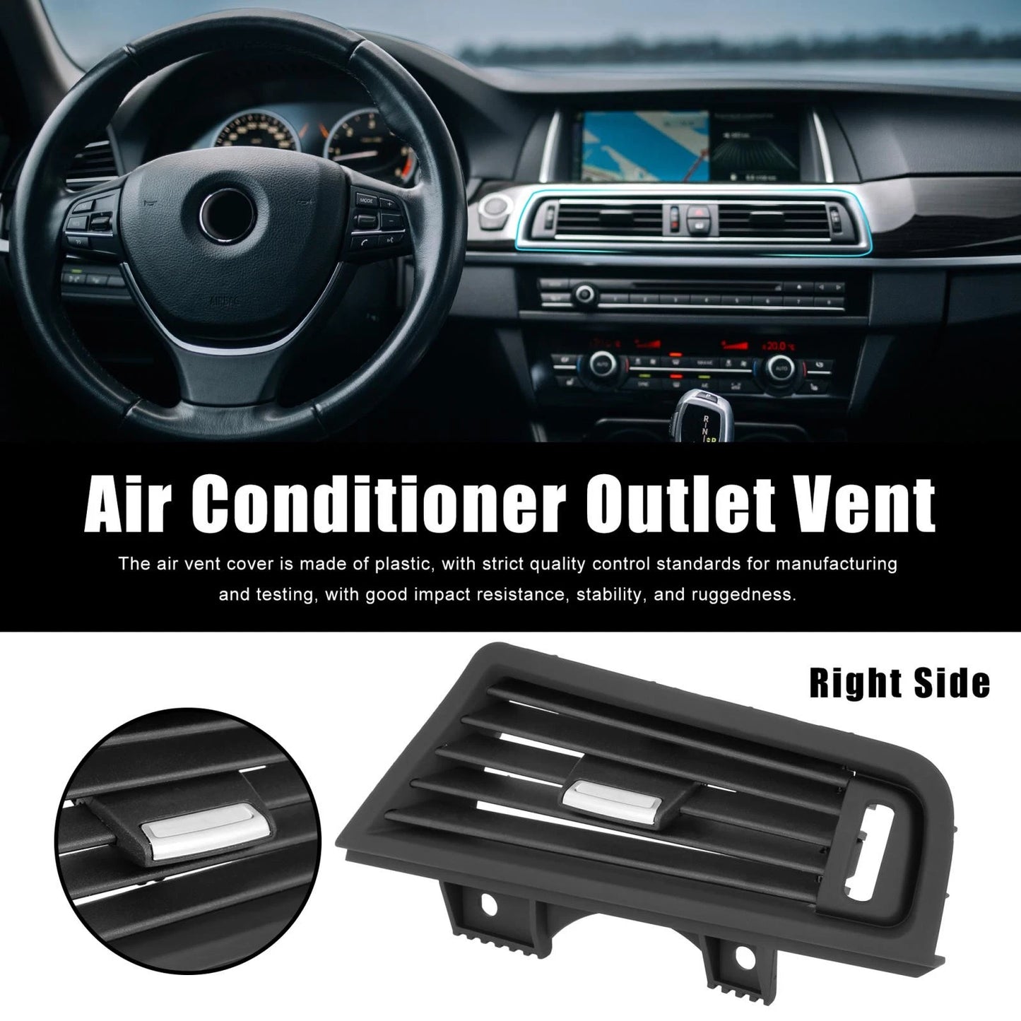 Air Conditioner Outlet Vent Grill Right Side for BMW 5 Series F10 (2011-2017)