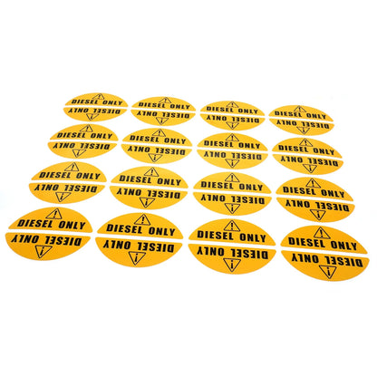 Diesel Only Decal Yellow Sticker for Truck Turbo Weatherproof