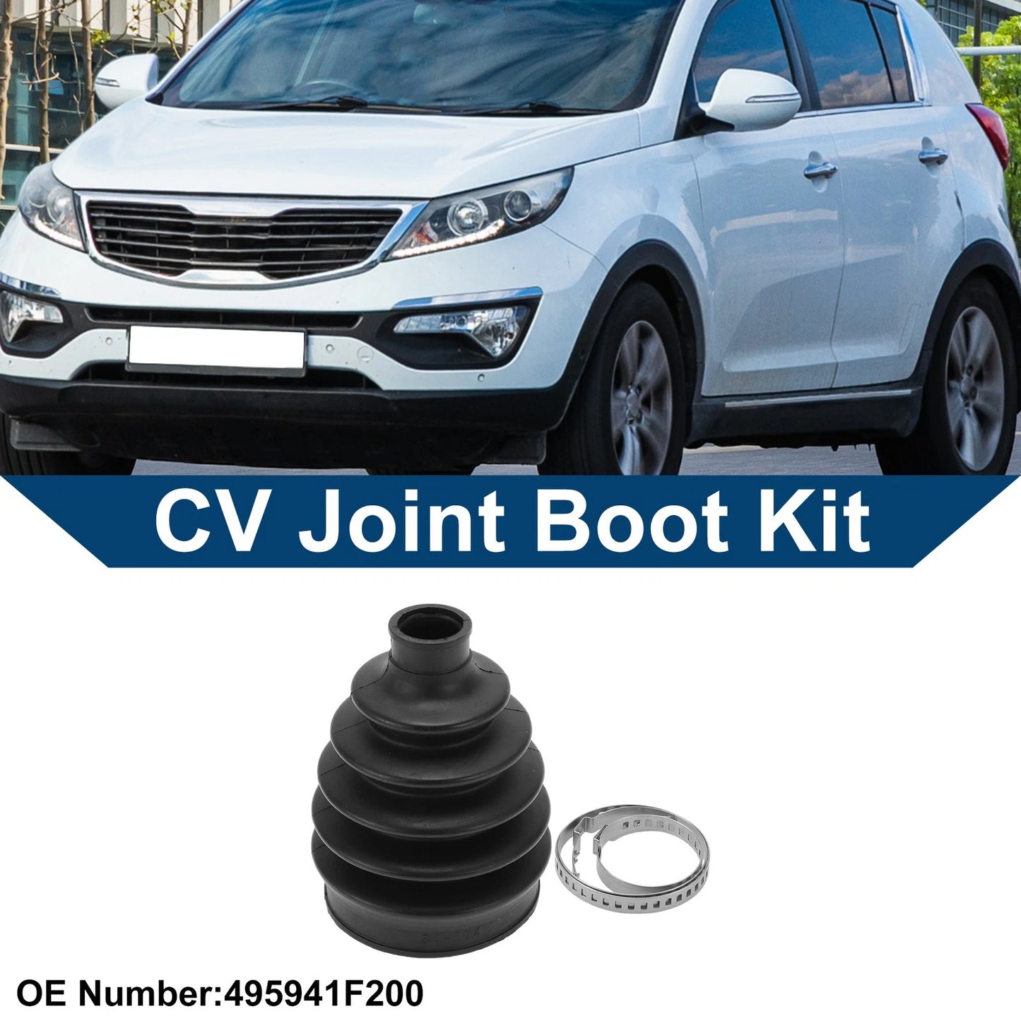 Outer CV Joint Boot Kit with Clamps for Kia Sportage (2005-2010)