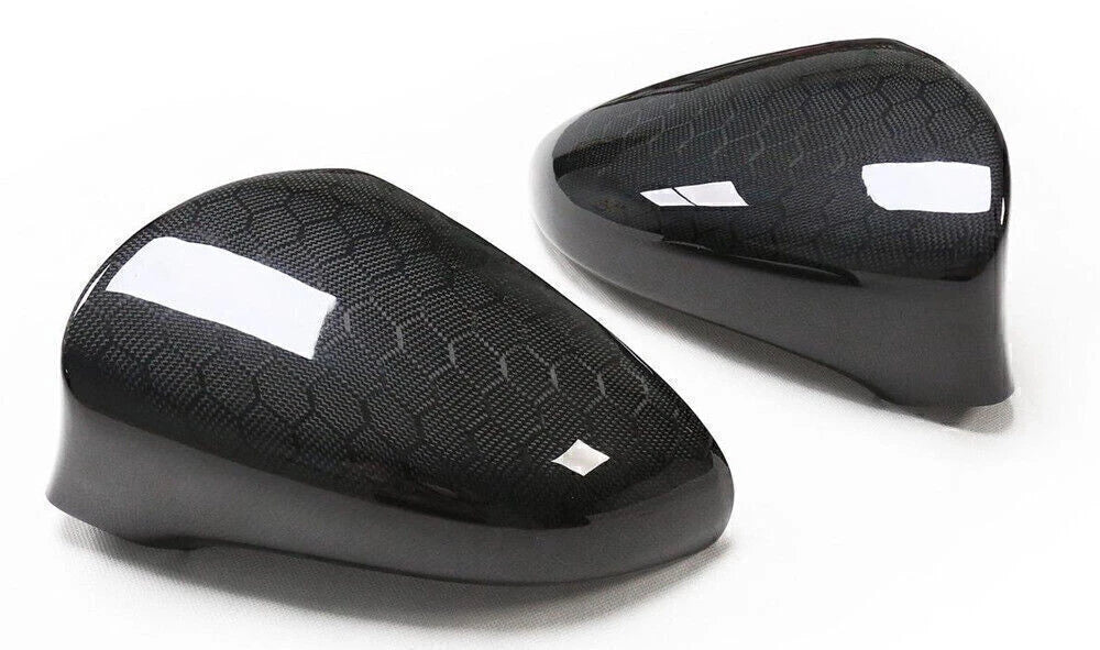 2 x Honeycomb Carbon Black Side Mirror Covers for Lexus IS200t IS250 IS350 (13-19)