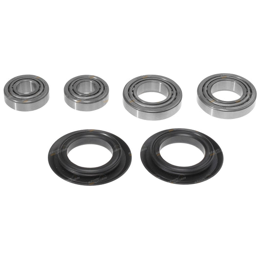 2 x Front Inner + Outer Wheel Bearing + Cone + Seal Kit for Make Model