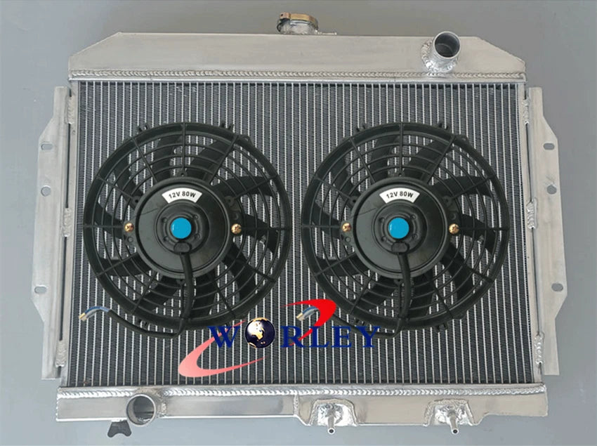 Aluminum Radiator & Fans for AMC AMX Ambassador Gremlin Javelin Matador V8 (58-74)