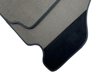 Gray Floor Mats for Ferrari F430 2004-2009 Carpet & Alcantara Leather 2 x
