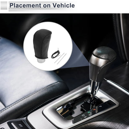 Gear Shift Knob Cover for Toyota Corolla (2009-2013) Pebbled Black Leather