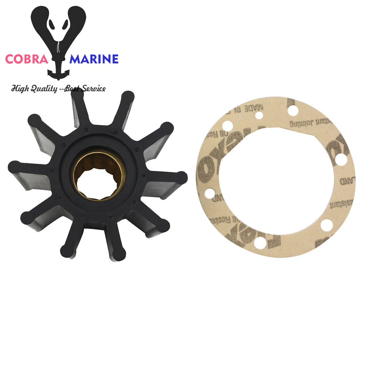 Water Pump Impeller for Jabsco, Volvo, Yanmar (Fits 18777-0001, 834794)
