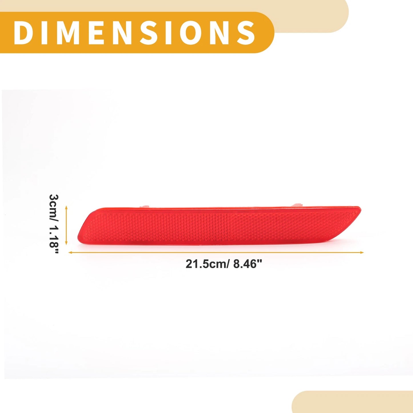 Rear Right Bumper Reflector for Honda CR-V (2010-2011) Red