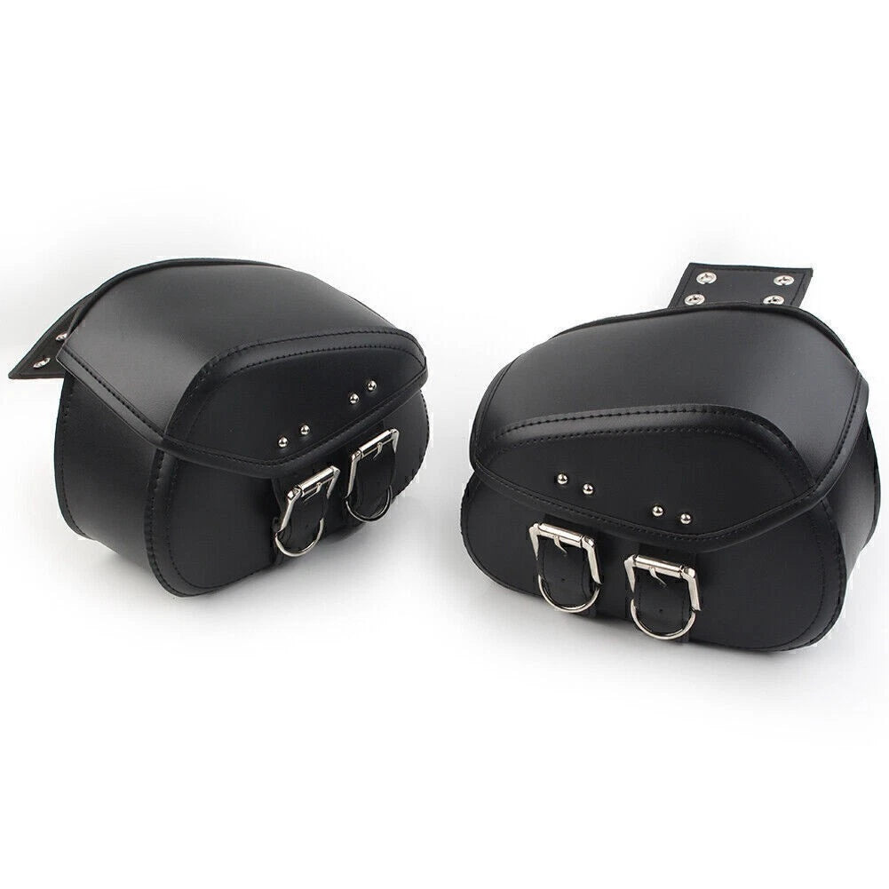 Black PU Leather Saddle Bags for Harley Sportster Dyna