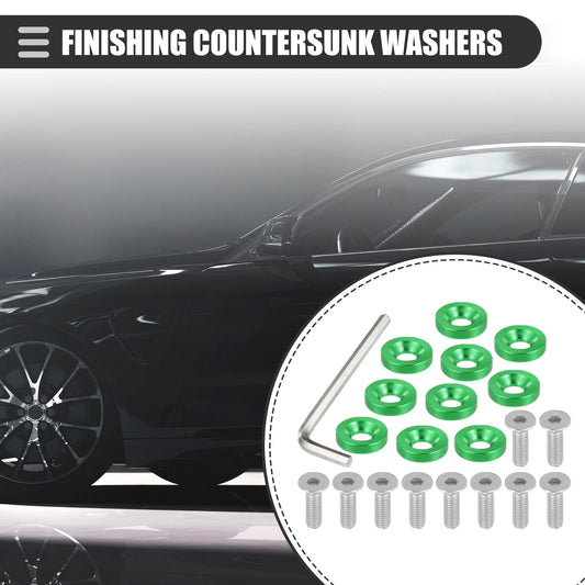 1 Finishing Countersunk Washers Dress Up for Motorcycle Green